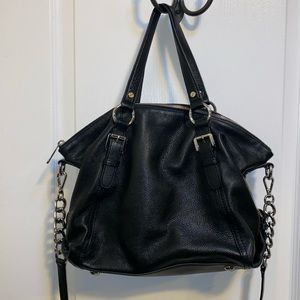 Michael Kors - black purse with silver chain accents
